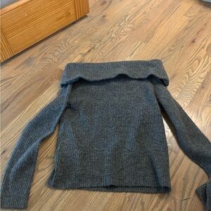 H&M Charcoal Off-Shoulder Sweater